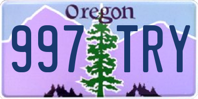 OR license plate 997TRY