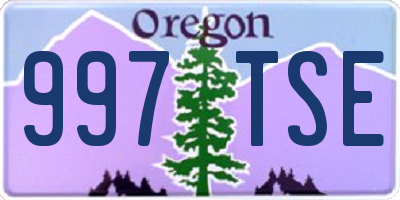 OR license plate 997TSE