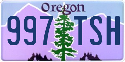 OR license plate 997TSH