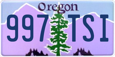 OR license plate 997TSI