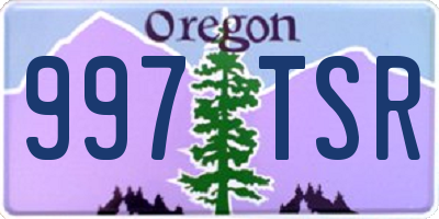 OR license plate 997TSR