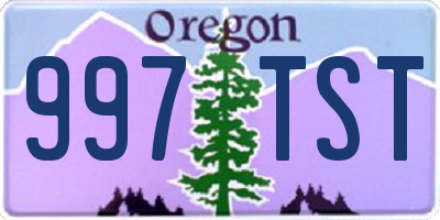 OR license plate 997TST