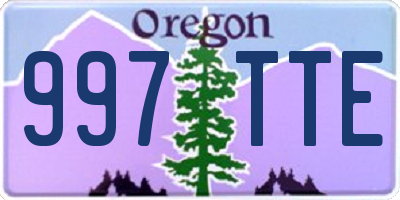 OR license plate 997TTE