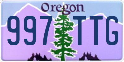 OR license plate 997TTG