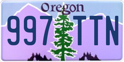 OR license plate 997TTN