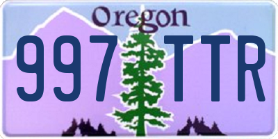 OR license plate 997TTR