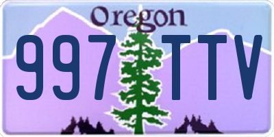 OR license plate 997TTV
