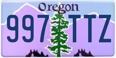 OR license plate 997TTZ