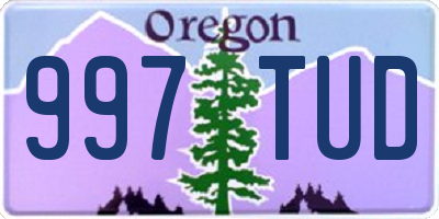 OR license plate 997TUD