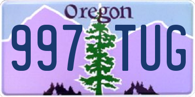 OR license plate 997TUG