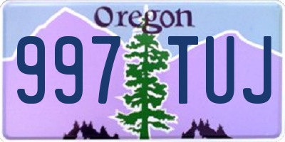 OR license plate 997TUJ