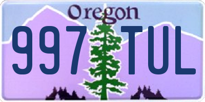 OR license plate 997TUL