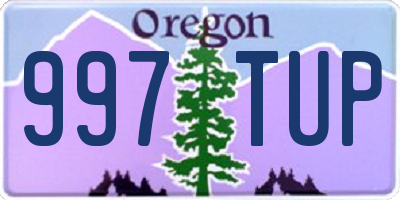 OR license plate 997TUP