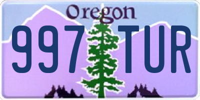 OR license plate 997TUR