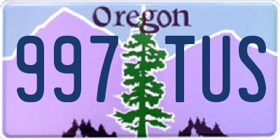 OR license plate 997TUS