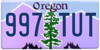 OR license plate 997TUT