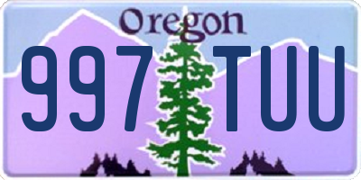 OR license plate 997TUU