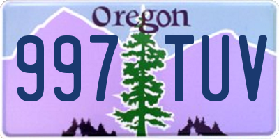 OR license plate 997TUV