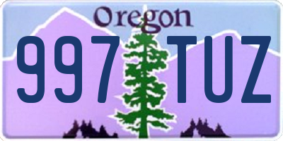 OR license plate 997TUZ