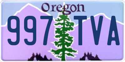 OR license plate 997TVA
