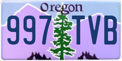 OR license plate 997TVB