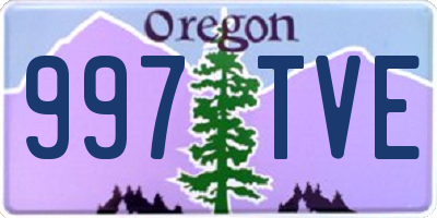 OR license plate 997TVE