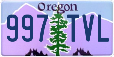 OR license plate 997TVL