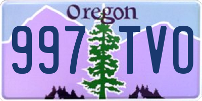 OR license plate 997TVO
