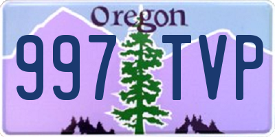 OR license plate 997TVP