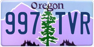 OR license plate 997TVR