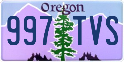 OR license plate 997TVS