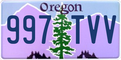 OR license plate 997TVV