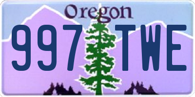 OR license plate 997TWE