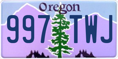 OR license plate 997TWJ