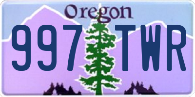 OR license plate 997TWR