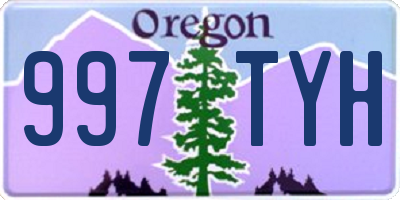 OR license plate 997TYH