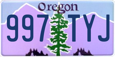 OR license plate 997TYJ
