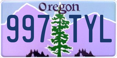 OR license plate 997TYL