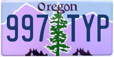 OR license plate 997TYP