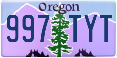 OR license plate 997TYT