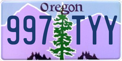 OR license plate 997TYY