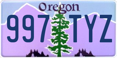 OR license plate 997TYZ