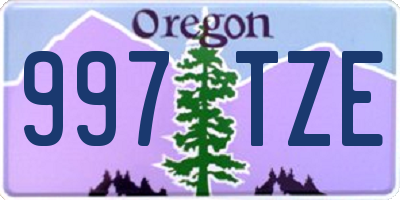 OR license plate 997TZE