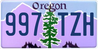 OR license plate 997TZH