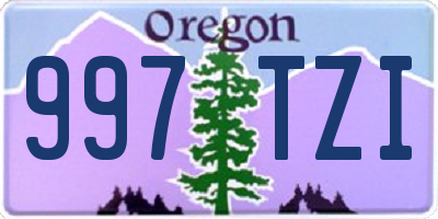 OR license plate 997TZI