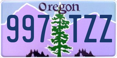 OR license plate 997TZZ
