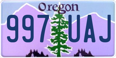 OR license plate 997UAJ