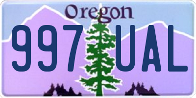 OR license plate 997UAL