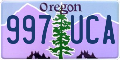OR license plate 997UCA
