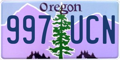 OR license plate 997UCN